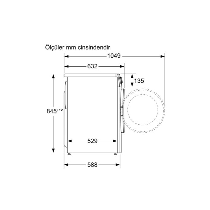 Bosch WGA141X1TR 9 Kg 1000 Devir Çamaşır Makinesi