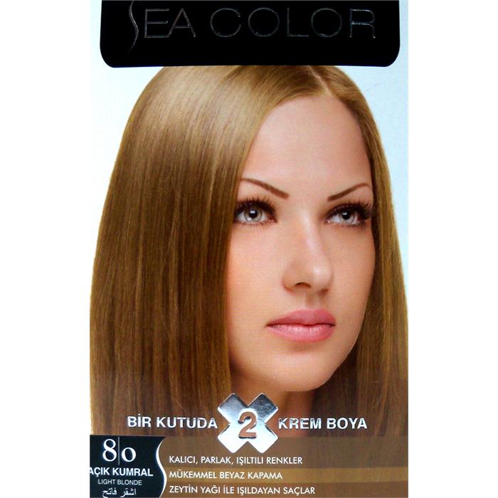 Sea Color Açık Kumral Saç Boyası Seti (1 Tüp Hediye)